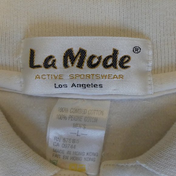 Lionhead La Mode Active Sportswear White Large Polo - Picture 3 of 5